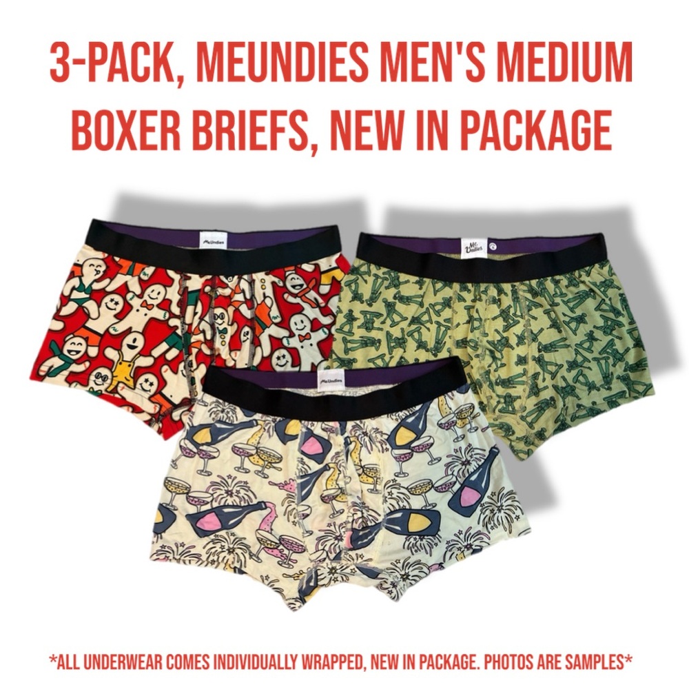 3-Pack, MeUndies Men's Medium Boxer Briefs